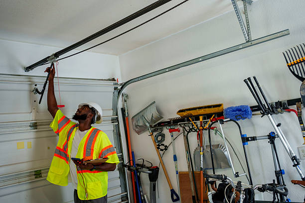 Professional Garage Door Panel Replacement technician working in Steuben County County, NY